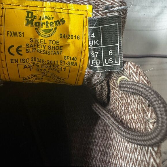 Doc Martens Industrial Steel Toe Leather Boots Sz 37 EU Women 6 ASTM 2413-11 - Picture 9 of 9